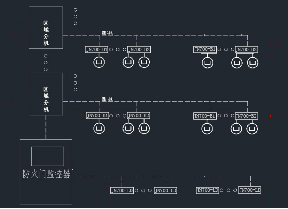 防火門(mén)監(jiān)控系統(tǒng)電路圖